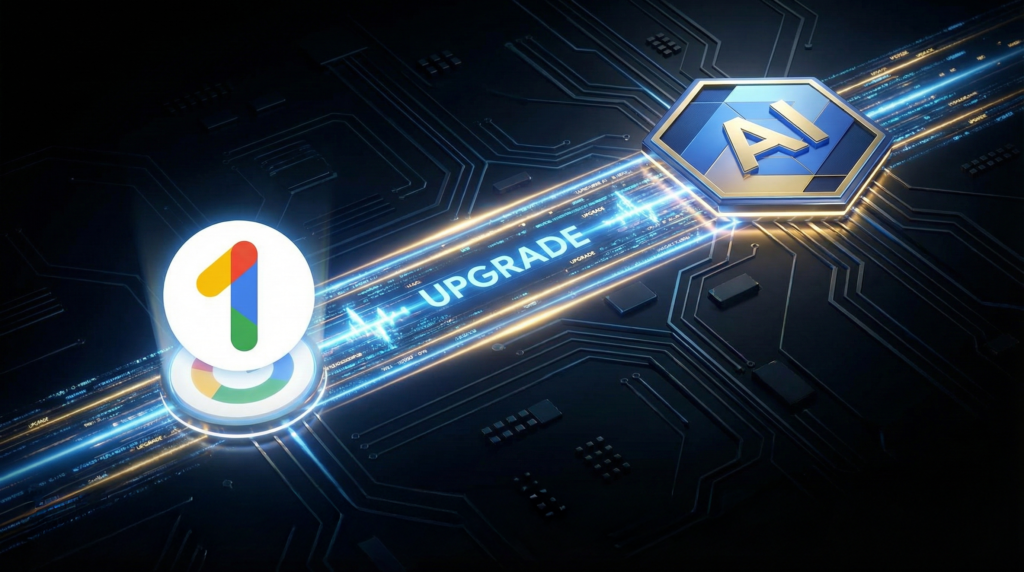 Google OneからGoogle AI Proへのアップグレードを示すイメージ