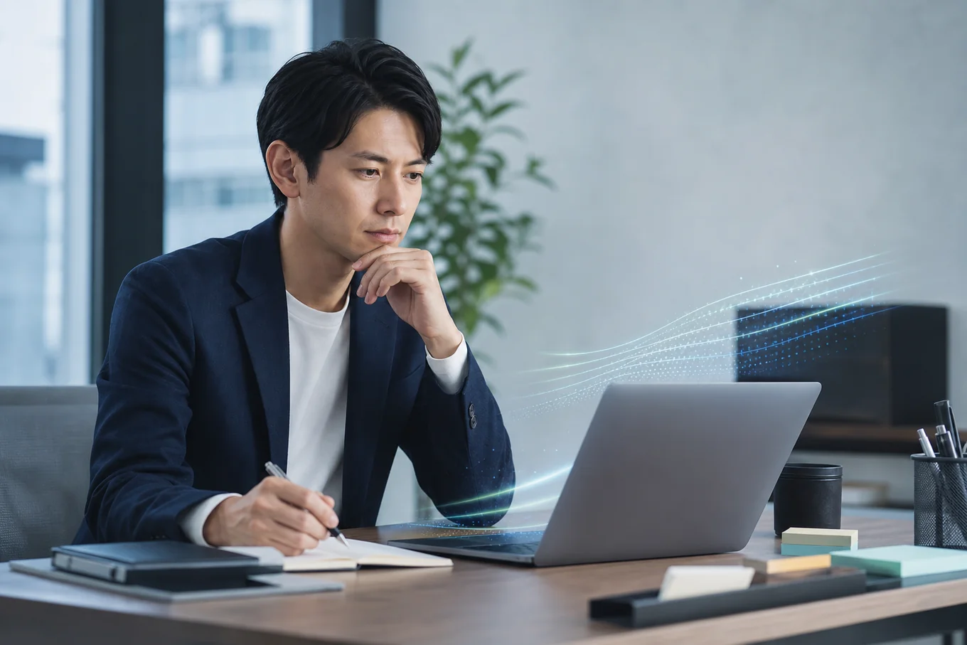 Codexアプリを仕事で使う前に作業範囲と確認事項を整理しているデスク