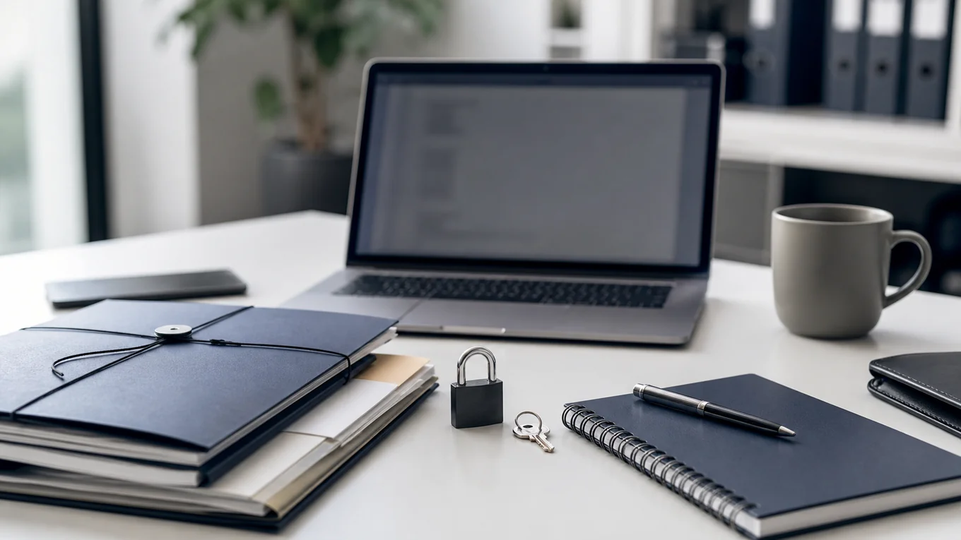 仕事でAIを使う際の個人情報や機密情報の扱いを意識したデスク