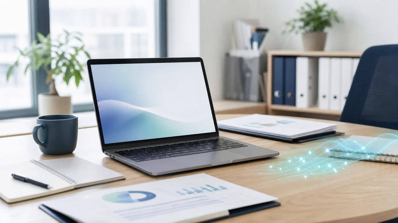 Google WorkspaceでGeminiを仕事に使う前に資料とメモを整理しているデスク