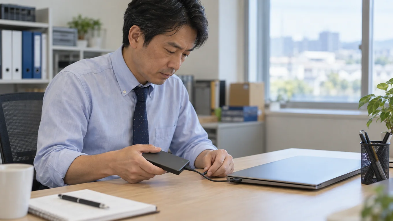 サイトの保存と保守の準備を確認する人物のイメージ